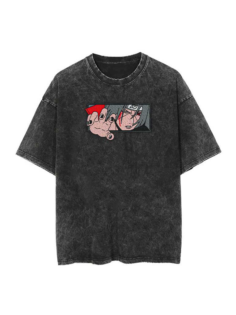 A t-shirt with anime-inspired design, blending manga shonen style with modern streetwear aesthetic.