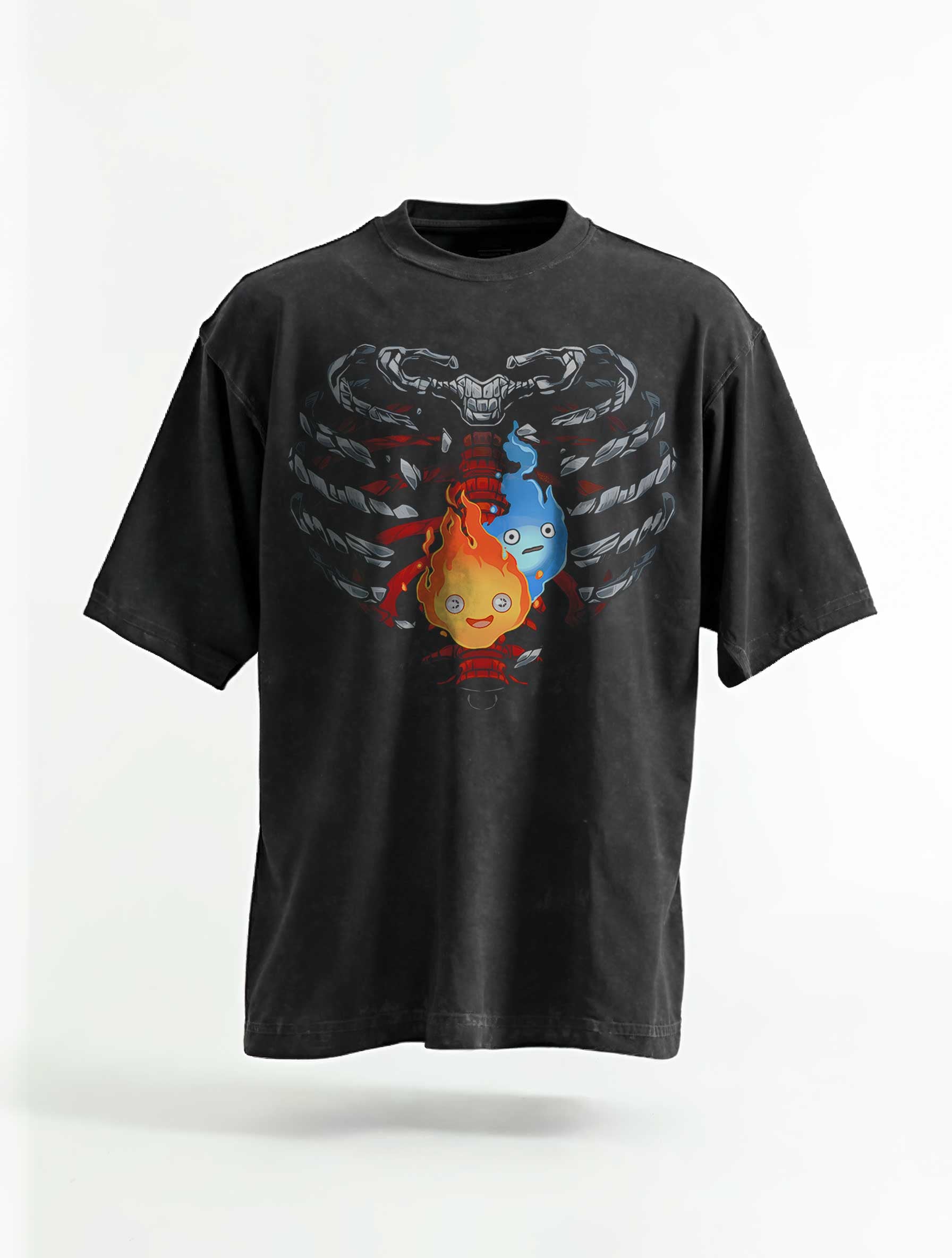 A t-shirt with anime-inspired design, blending manga shonen style with modern streetwear aesthetic.
