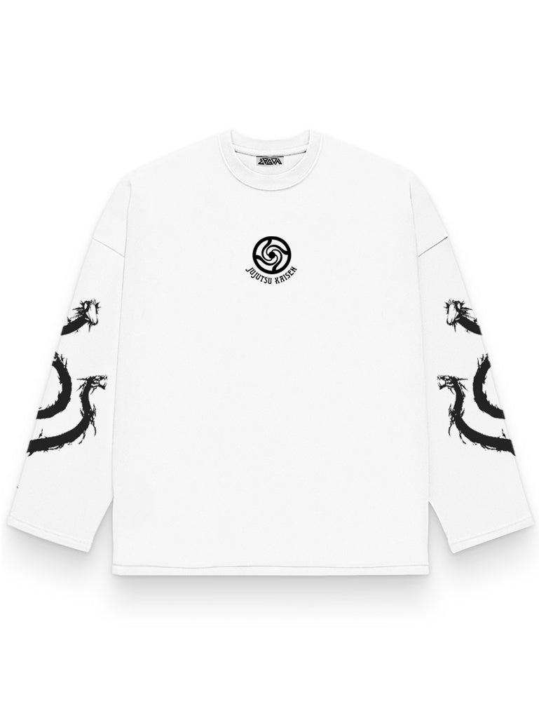 A long sleeve with anime-inspired design, blending manga shonen style with modern streetwear aesthetic.