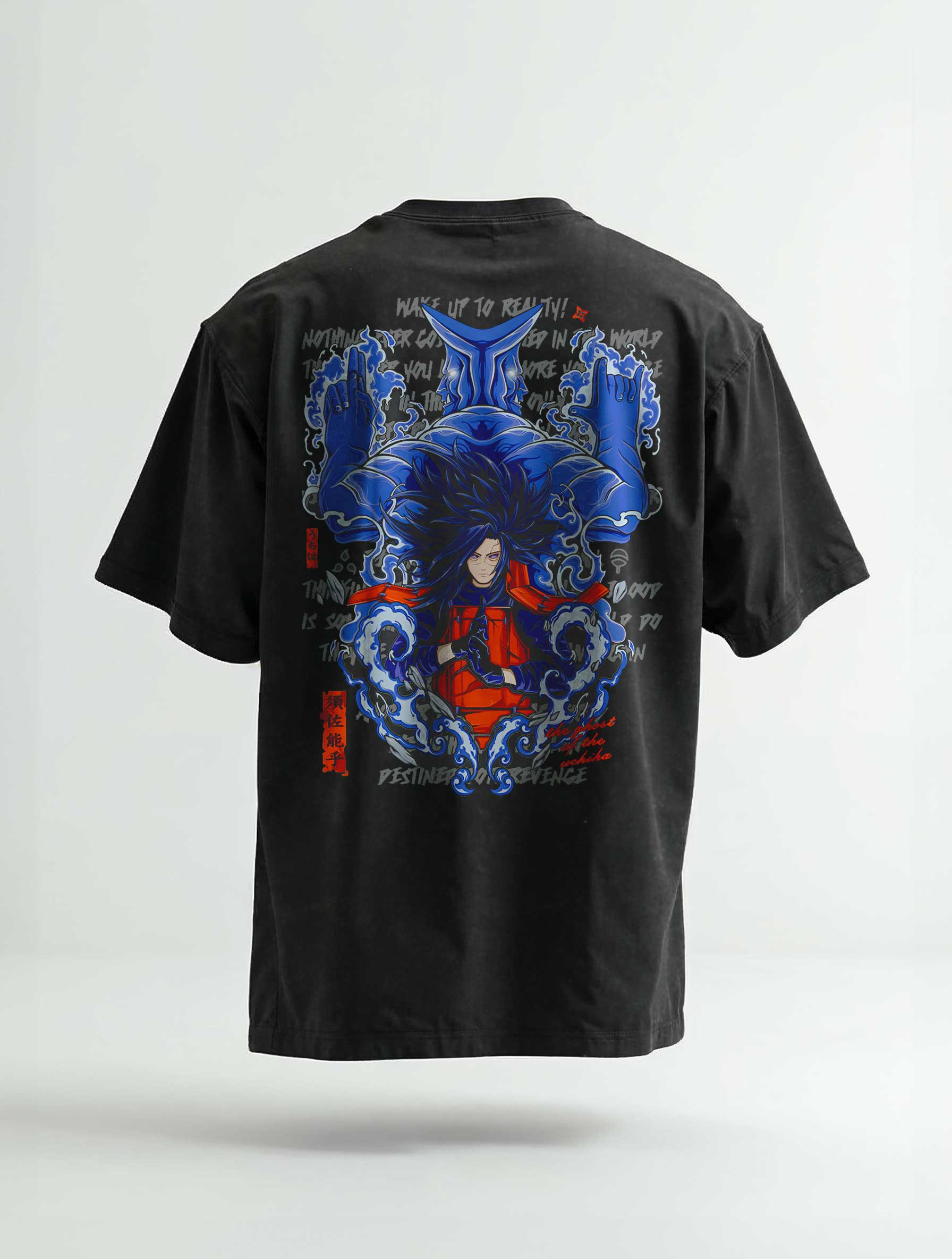 A t-shirt with anime-inspired design, blending manga shonen style with modern streetwear aesthetic.