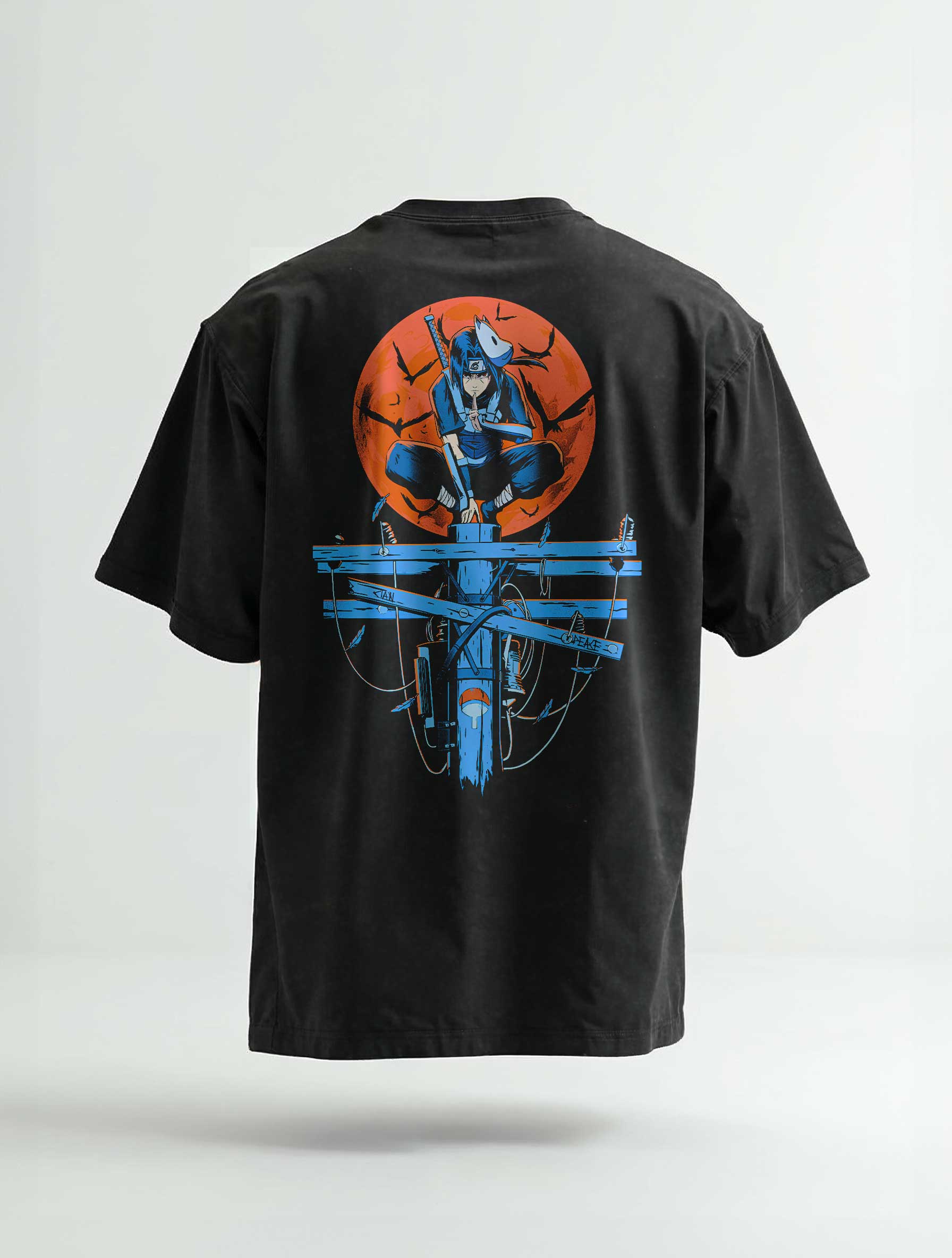 A t-shirt with anime-inspired design, blending manga shonen style with modern streetwear aesthetic.