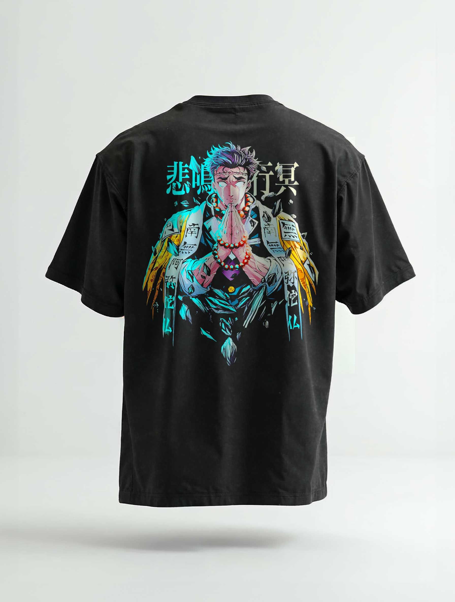 A t-shirt with anime-inspired design, blending manga shonen style with modern streetwear aesthetic.