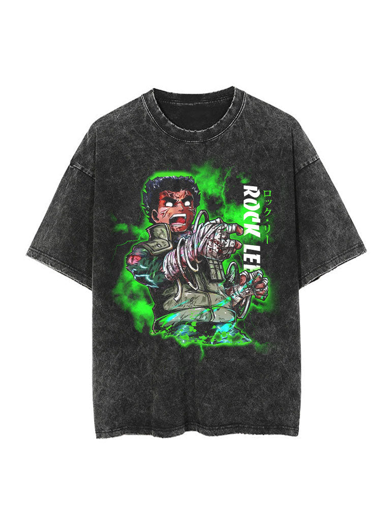 A t-shirt with anime-inspired design, blending manga shonen style with modern streetwear aesthetic.