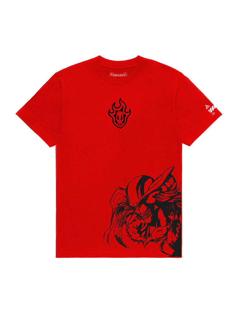 A t-shirt with anime-inspired design, blending manga shonen style with modern streetwear aesthetic.