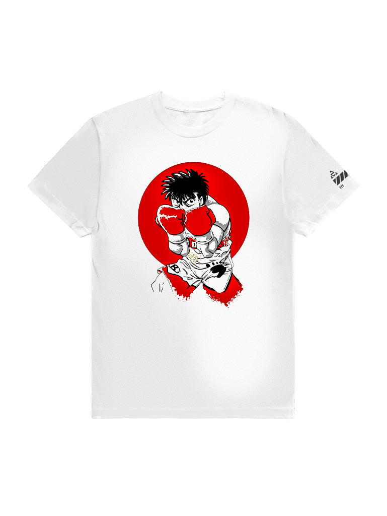 A t-shirt with anime-inspired design, blending manga shonen style with modern streetwear aesthetic.