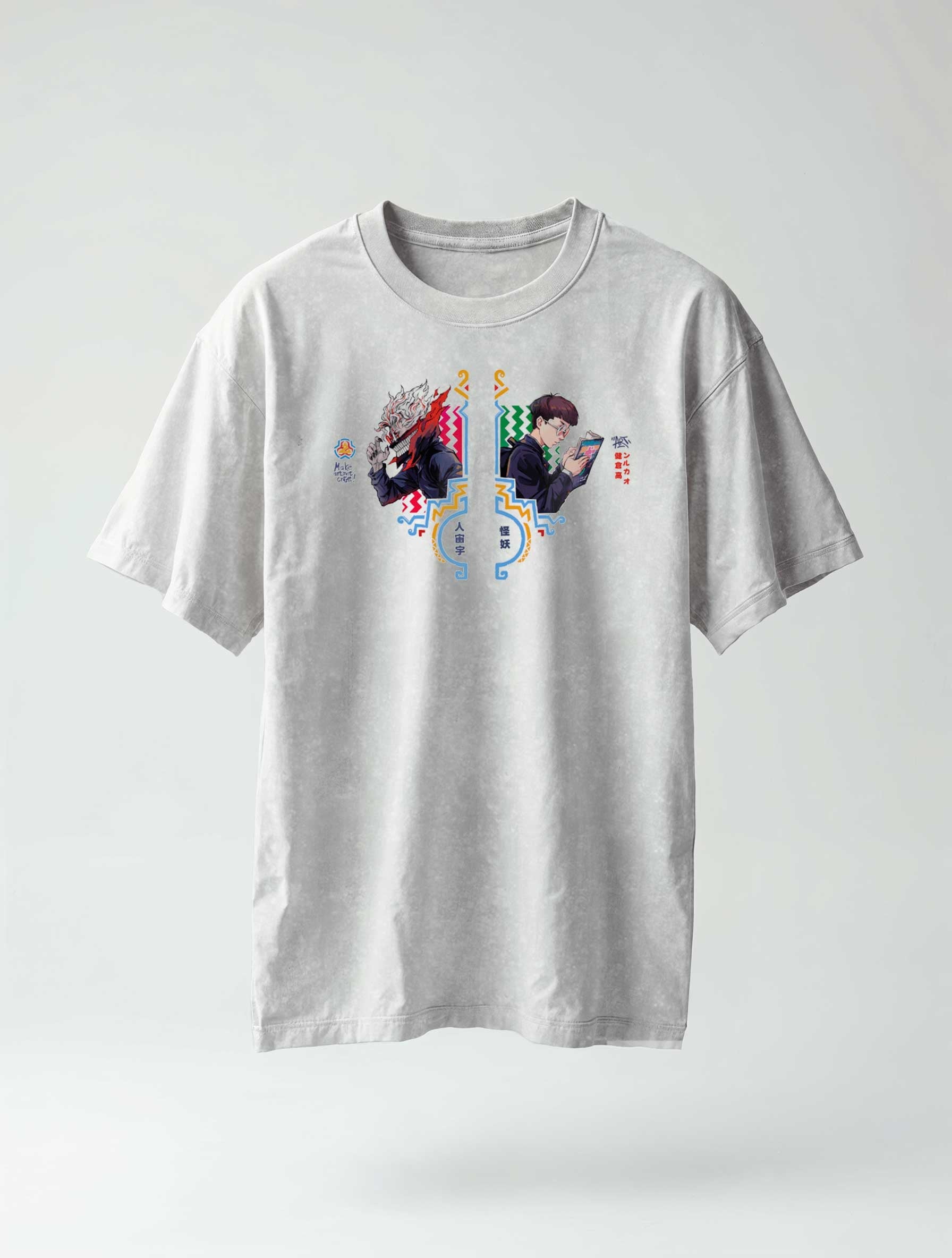A sweatshirt with anime-inspired design, blending manga shonen style with modern streetwear aesthetic.