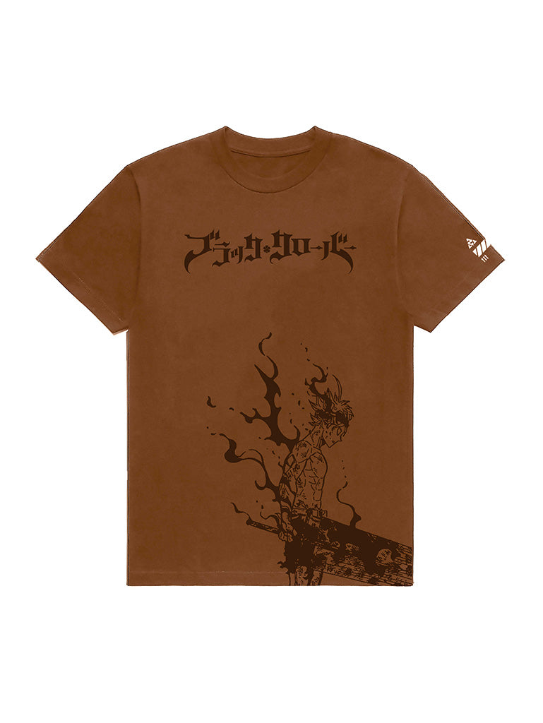 A t-shirt with anime-inspired design, blending manga shonen style with modern streetwear aesthetic.