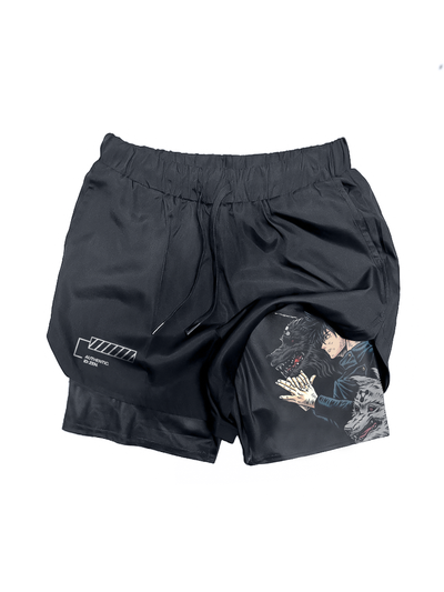 anime-inspired shorts with divine dogs performance shorts design