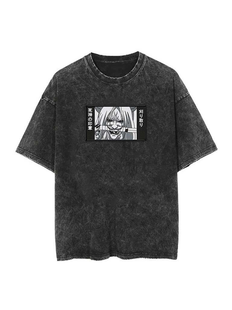 A t-shirt with anime-inspired design, blending manga shonen style with modern streetwear aesthetic.