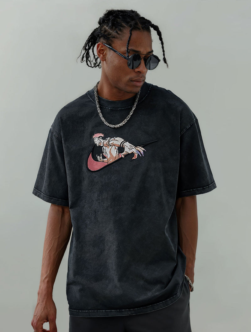 Reconstructed Icon V2 Embroidery Tee - anime-inspired design by Torazen