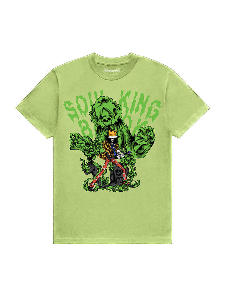A t-shirt with anime-inspired design, blending manga shonen style with modern streetwear aesthetic.