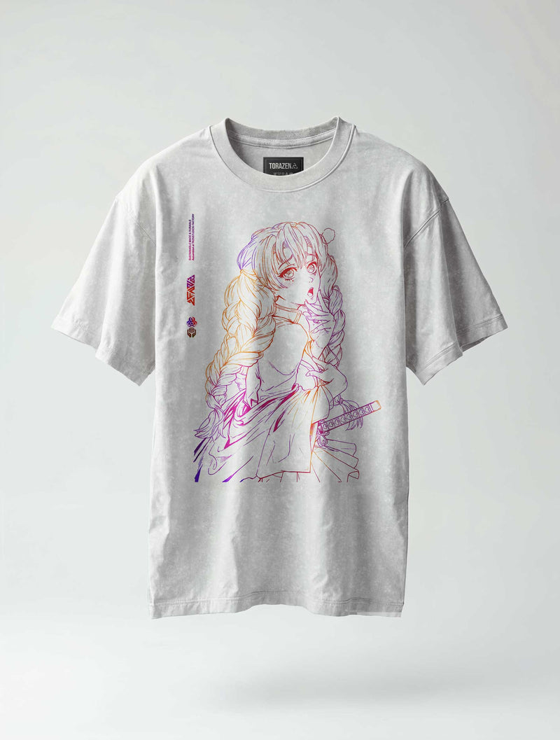 Mitsuri Love Hashira Vintage Tee - Demon Slayer-inspired design by Torazen