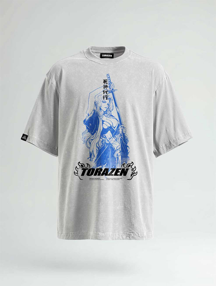 Frost Petal Vintage Tee - Bleach-inspired design by Torazen