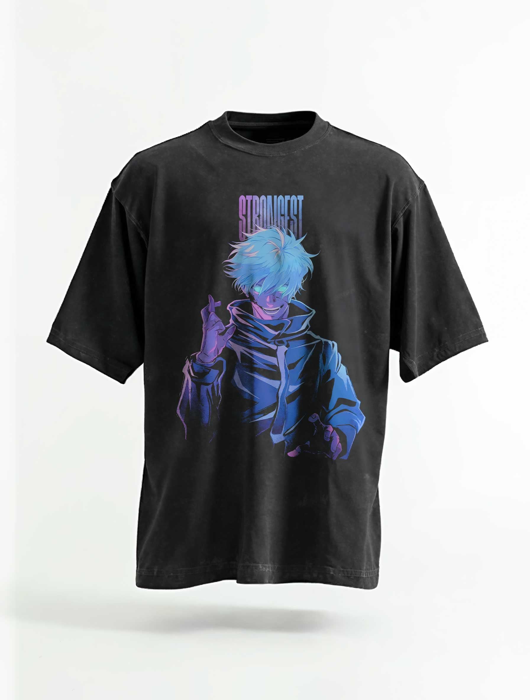 A t-shirt with anime-inspired design, blending manga shonen style with modern streetwear aesthetic.
