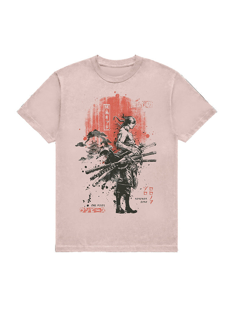 A t-shirt with anime-inspired design, blending manga shonen style with modern streetwear aesthetic.