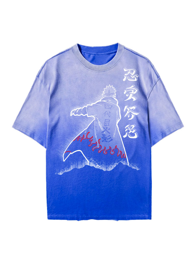 A t-shirt with anime-inspired design, blending manga shonen style with modern streetwear aesthetic.