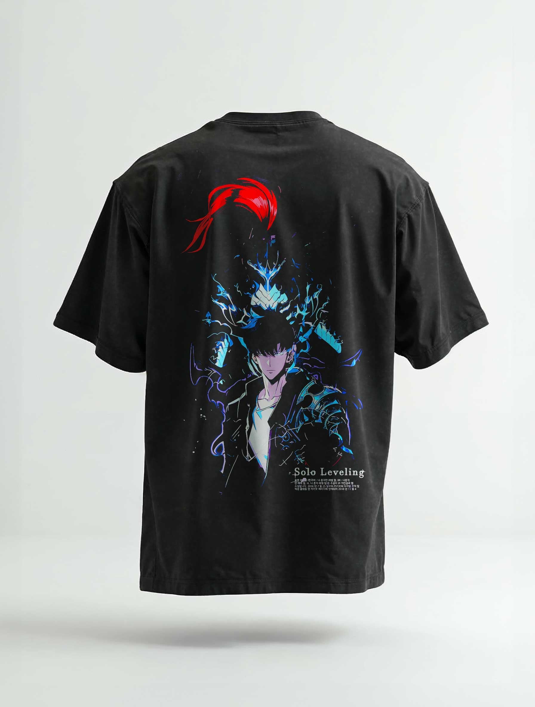 A t-shirt with anime-inspired design, blending manga shonen style with modern streetwear aesthetic.