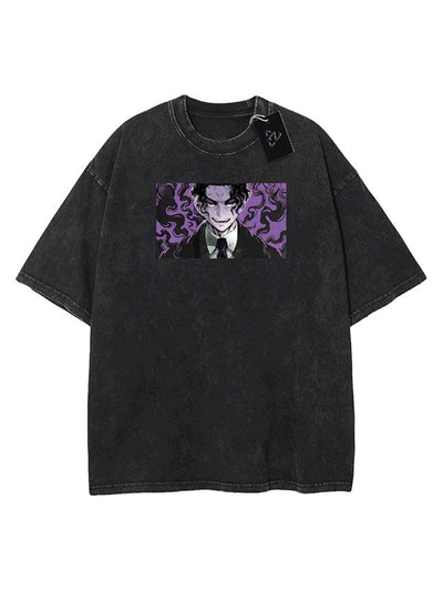 anime-inspired tee with demon king demon king 2-sided vintage tee design