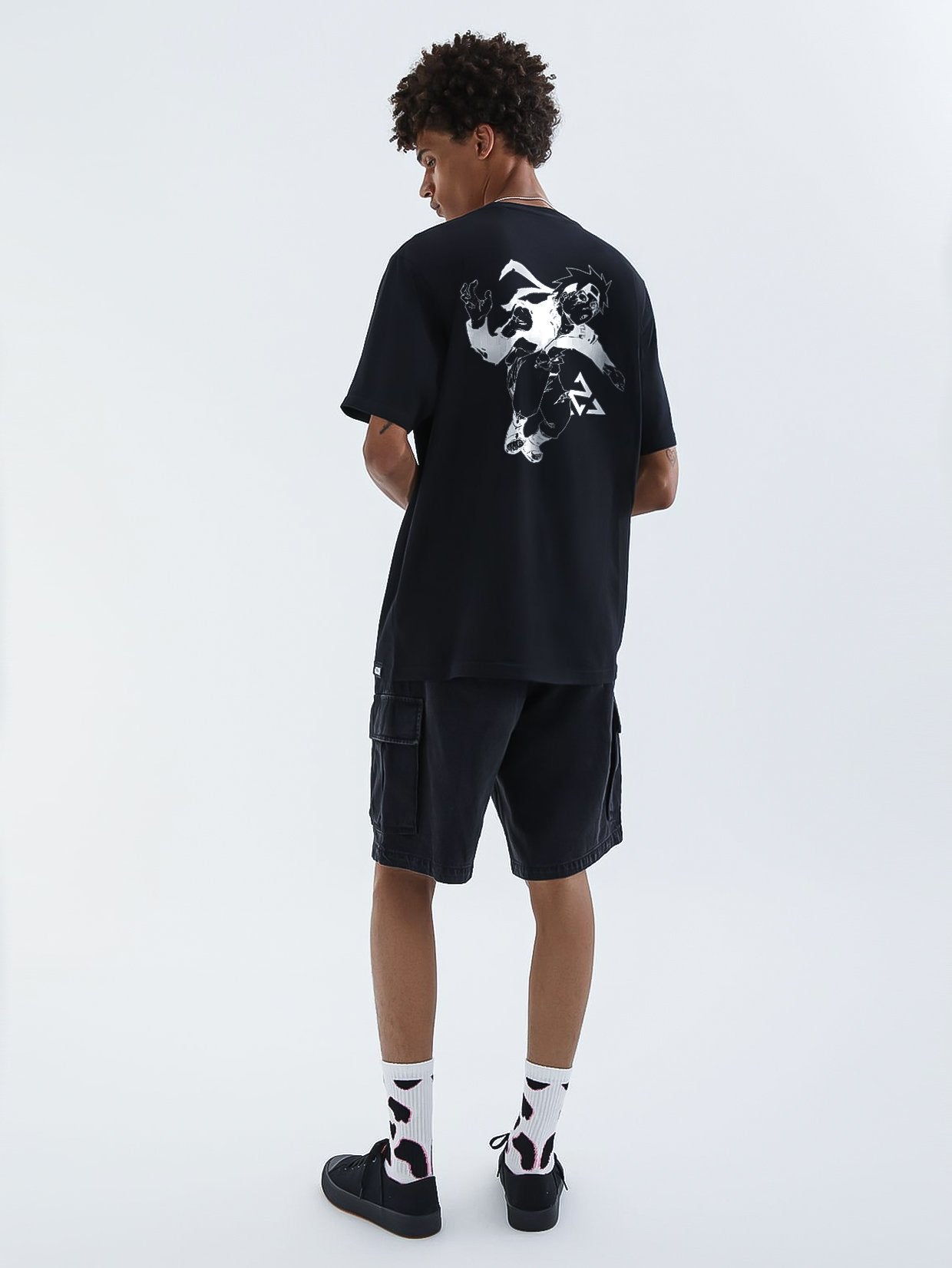 A sweatshirt with anime-inspired design, blending manga shonen style with modern streetwear aesthetic.
