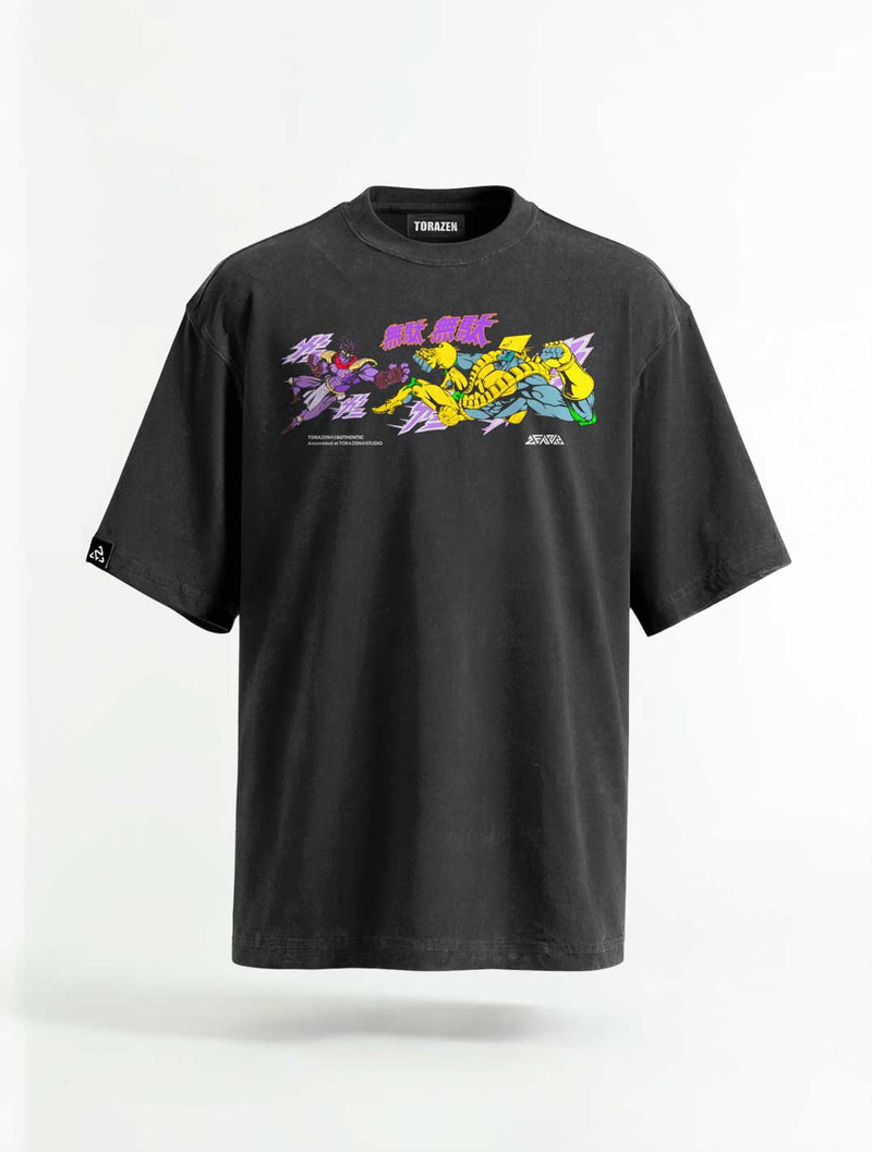 Ora Barrage Vintage Tee - JoJos Bizarre Adventure-inspired design by Torazen