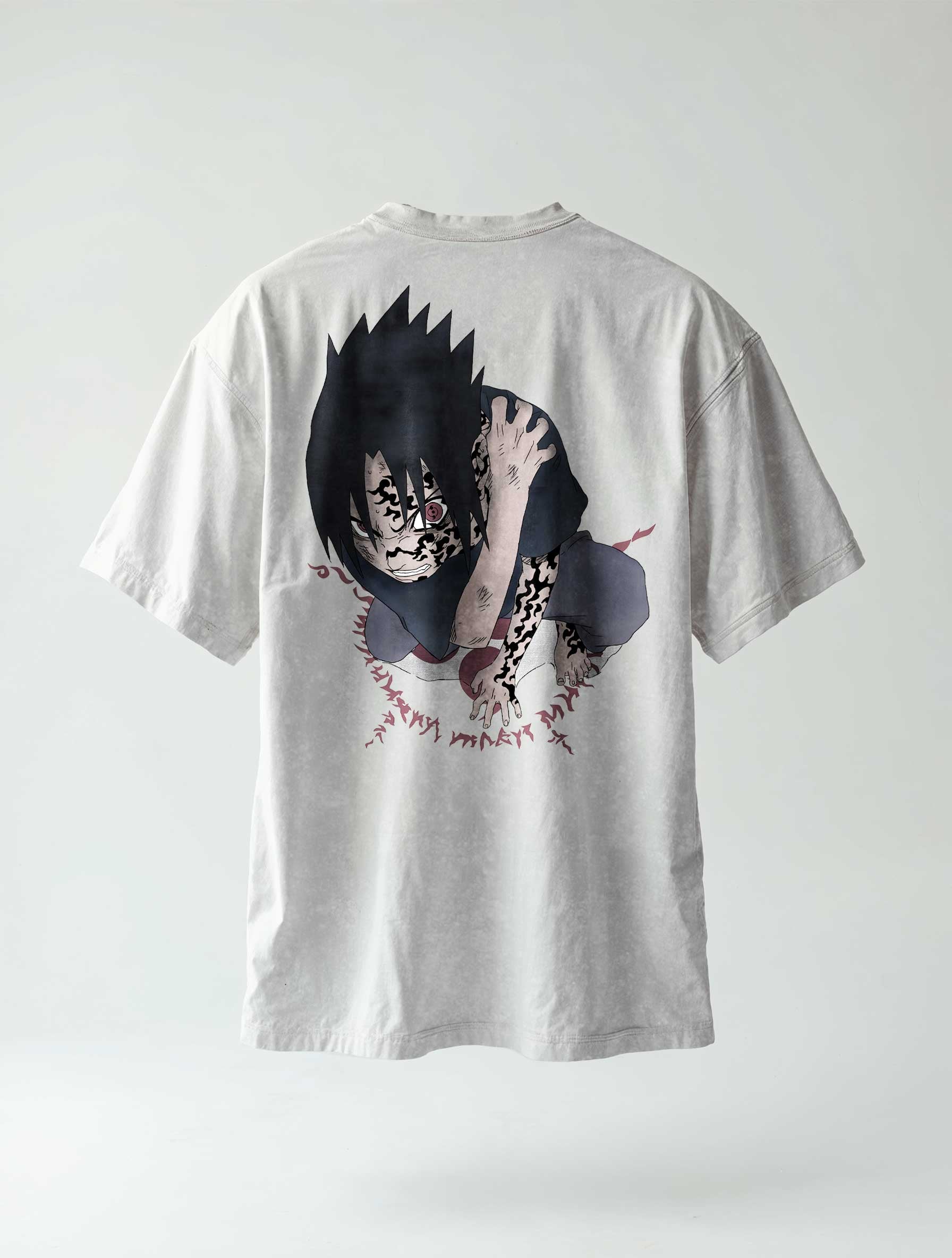 A t-shirt with anime-inspired design, blending manga shonen style with modern streetwear aesthetic.