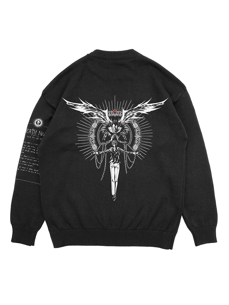 A sweater with anime-inspired design, blending manga shonen style with modern streetwear aesthetic.