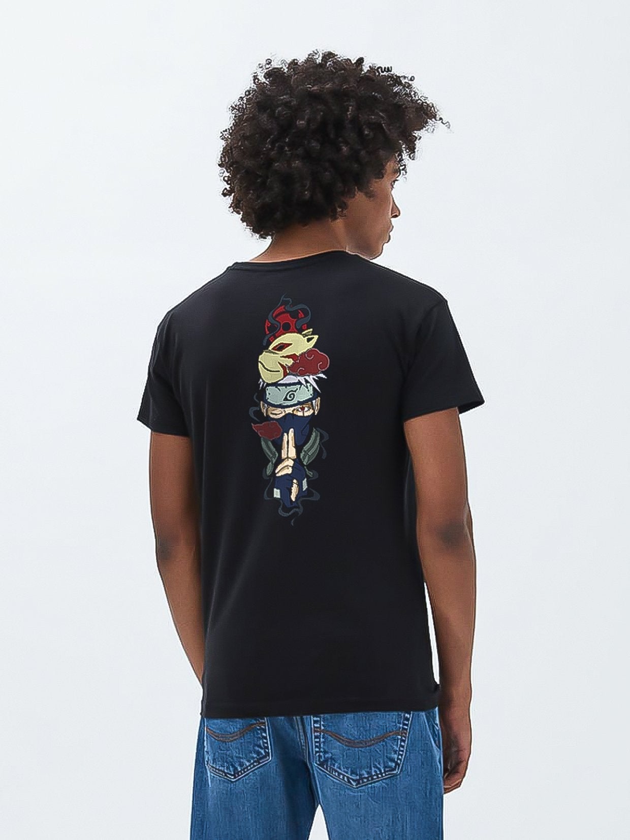 A t-shirt with anime-inspired design, blending manga shonen style with modern streetwear aesthetic.