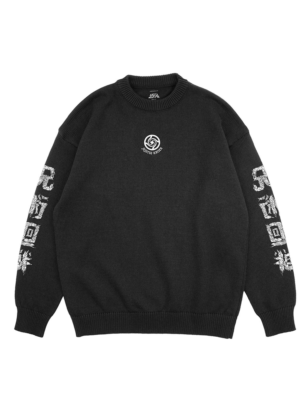 A sweater with anime-inspired design, blending manga shonen style with modern streetwear aesthetic.