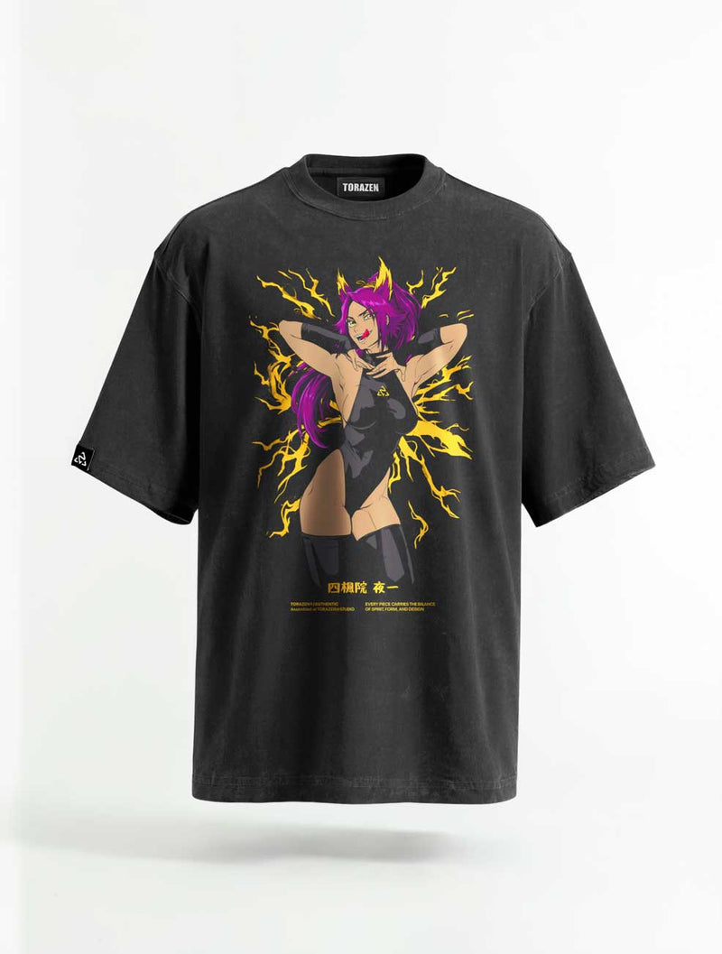 Thunder Yoru Vintage Tee - Bleach-inspired design by Torazen