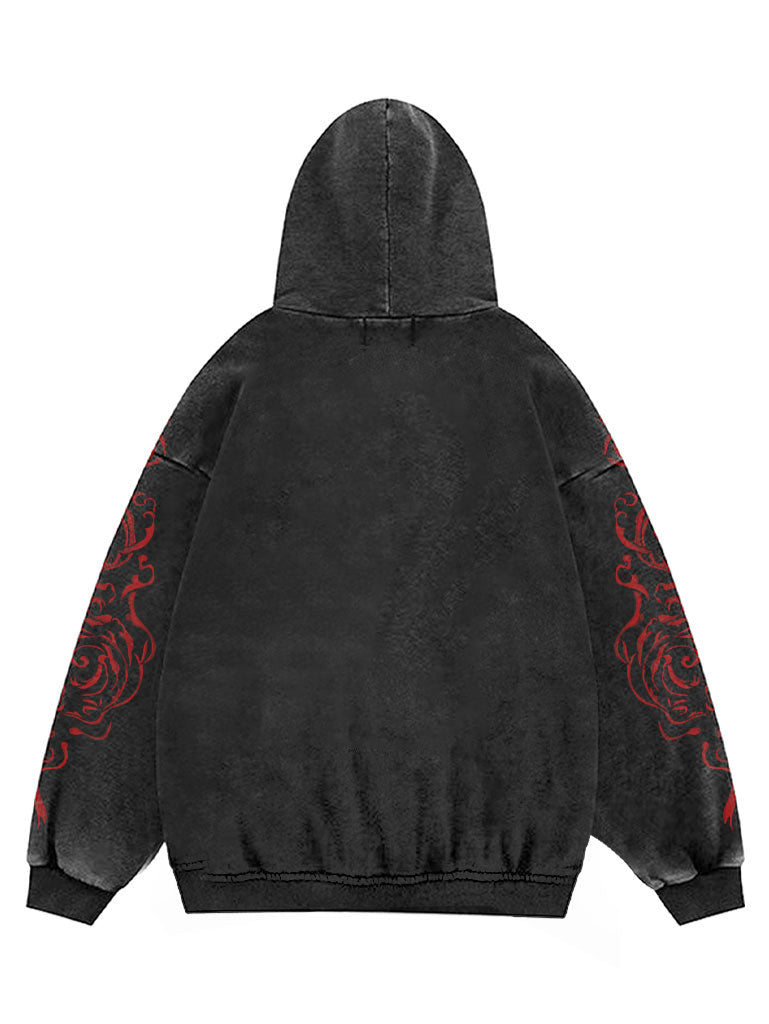 A sweatshirt with anime-inspired design, blending manga shonen style with modern streetwear aesthetic.