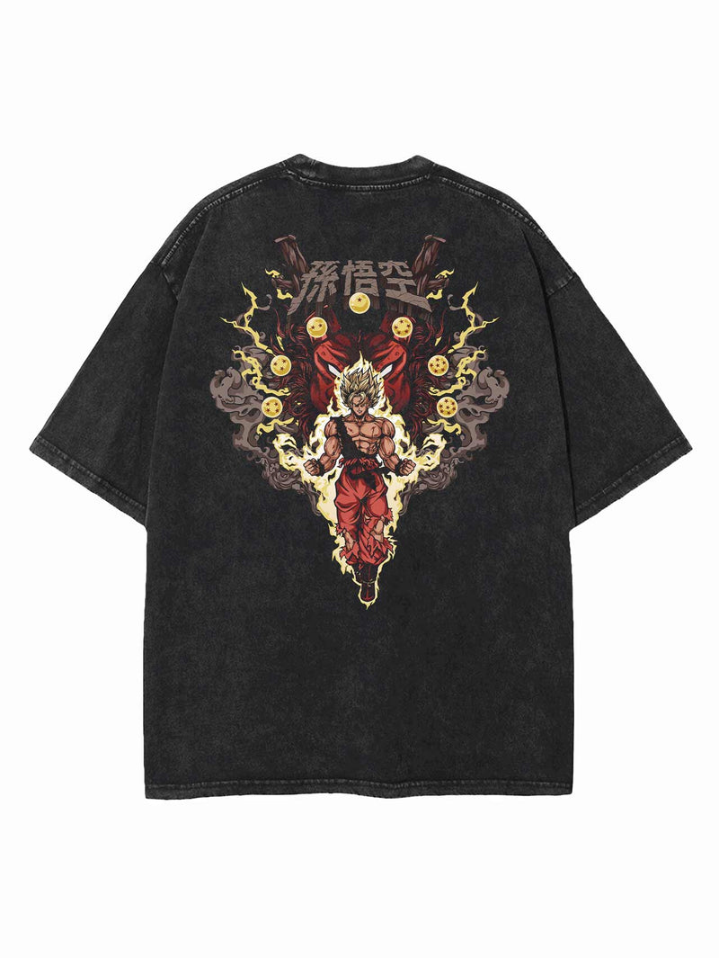 Son Kakarot 2-Sided Vintage Tee - Dragon Ball Z-inspired design by Torazen