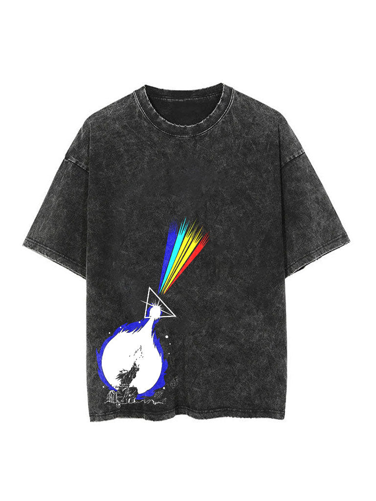 A t-shirt with anime-inspired design, blending manga shonen style with modern streetwear aesthetic.