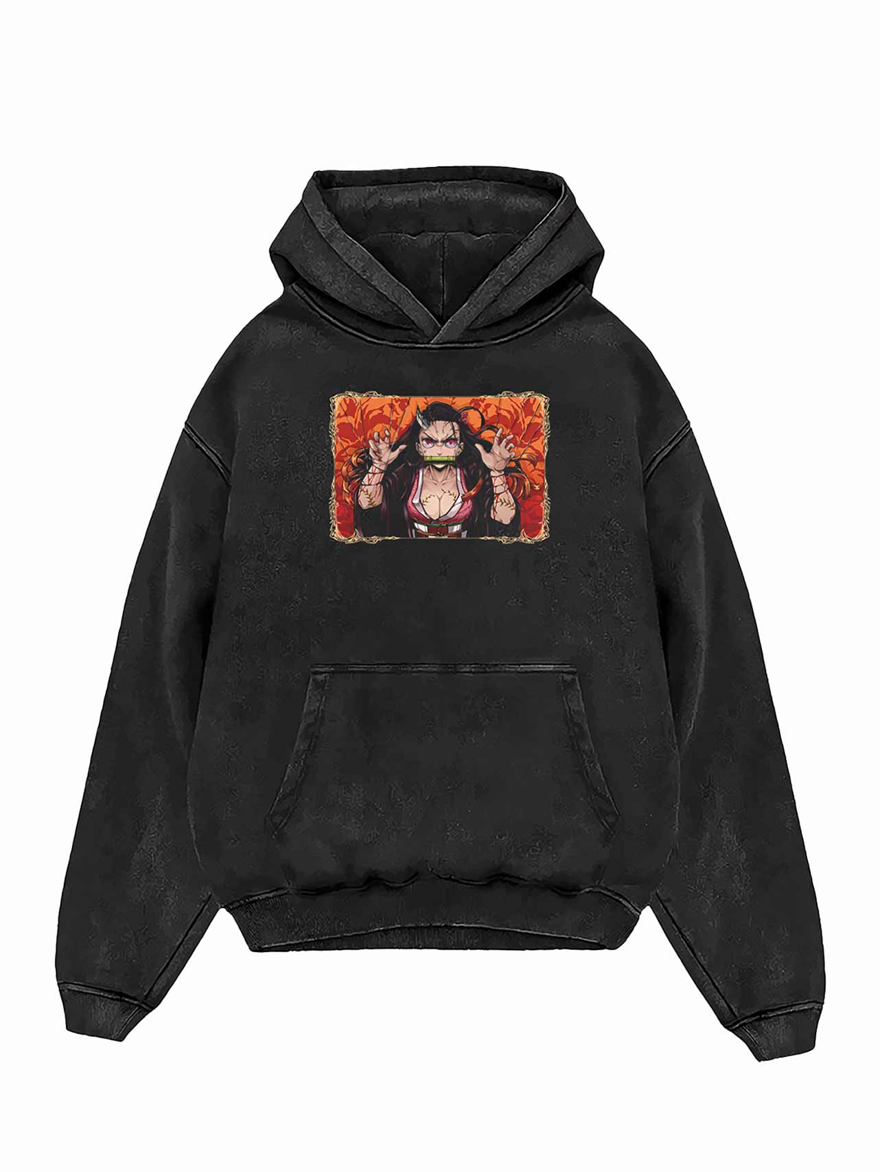 A sweatshirt with anime-inspired design, blending manga shonen style with modern streetwear aesthetic.
