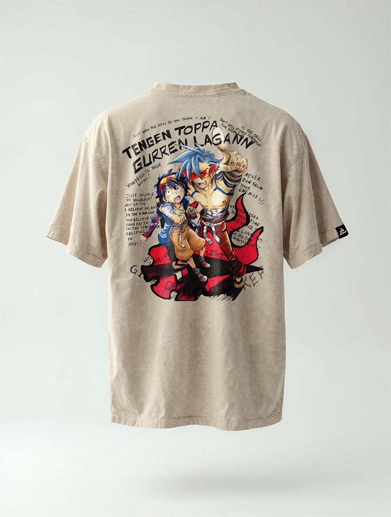 Drill Soul Belief Vintage Tee - Gurren Lagann-inspired design by Torazen