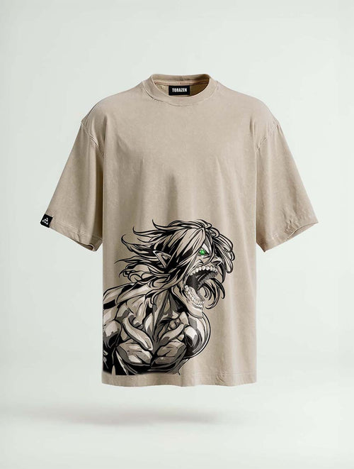 Attack Titan Green Eye Vintage Tee - Attack on Titan-inspired design by Torazen