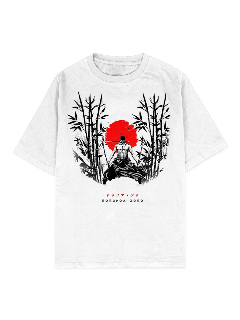 A t-shirt with anime-inspired design, blending manga shonen style with modern streetwear aesthetic.