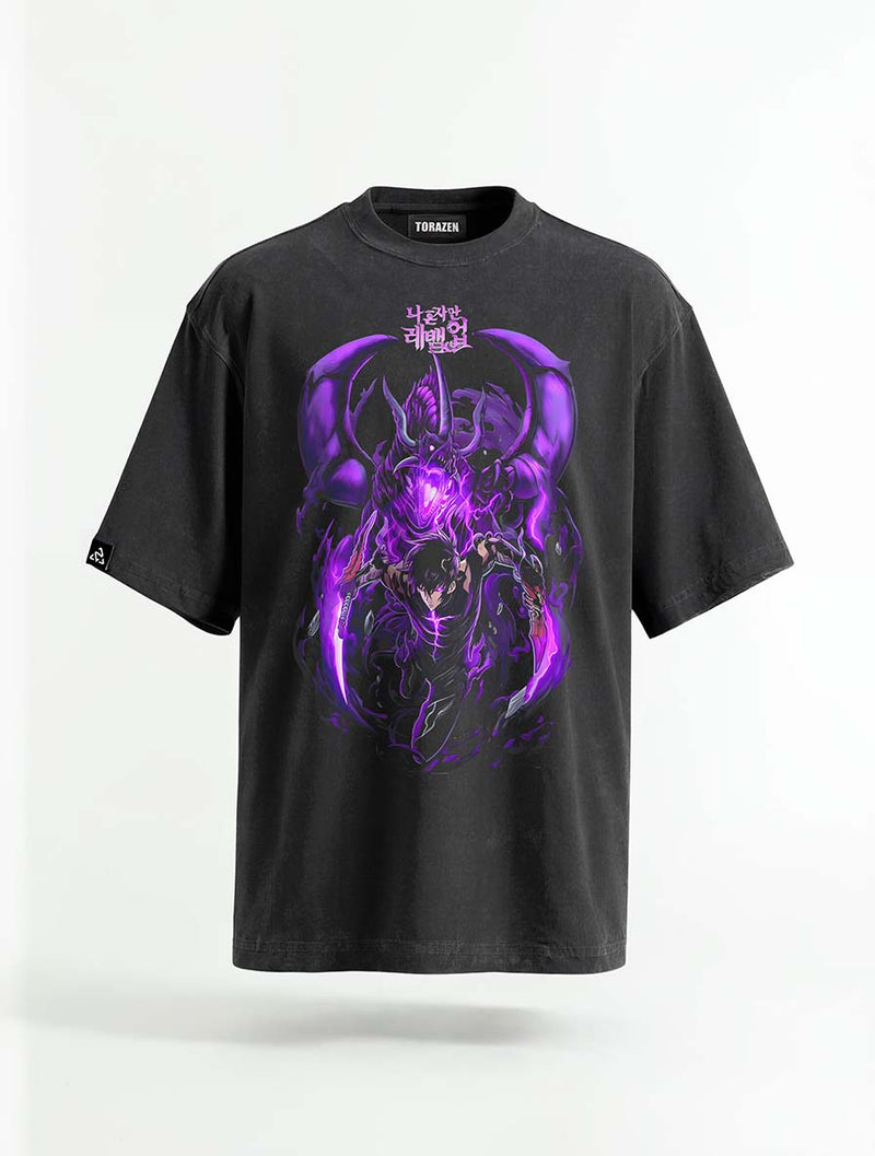 Shadow Reign Vintage Tee - Solo Leveling-inspired design by Torazen