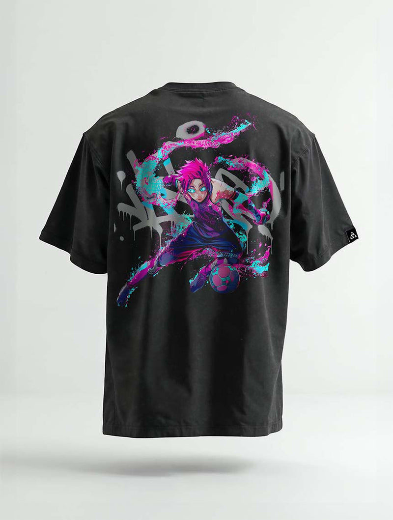 Striker Flash Vintage Tee - Blue Lock-inspired design by Torazen
