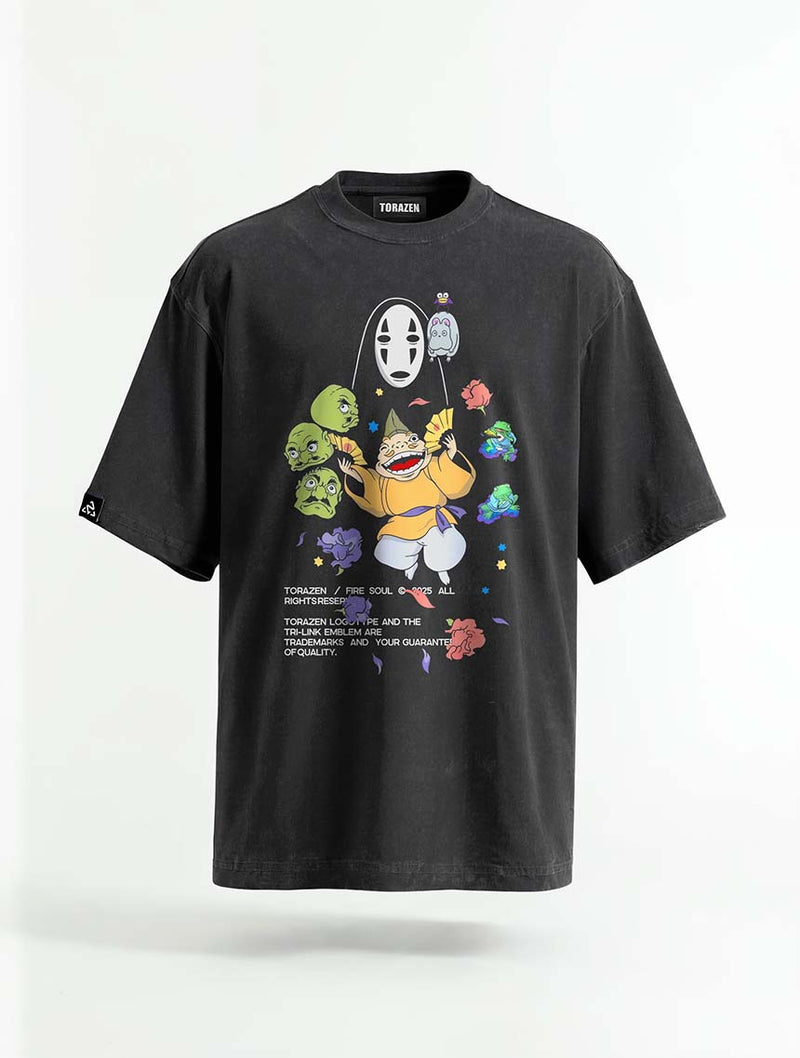 Tower Gaze Vintage Tee - Studio Ghibli-inspired design by Torazen