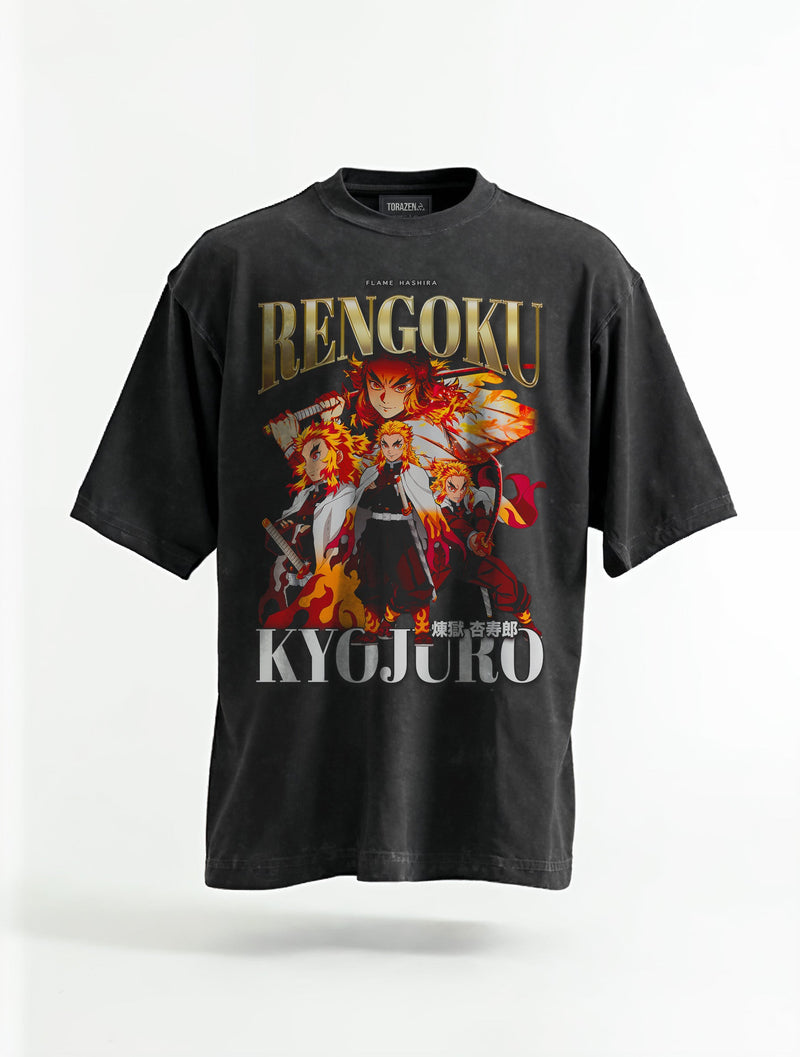 Rengoku Vintage Tee - Demon Slayer-inspired design by Torazen
