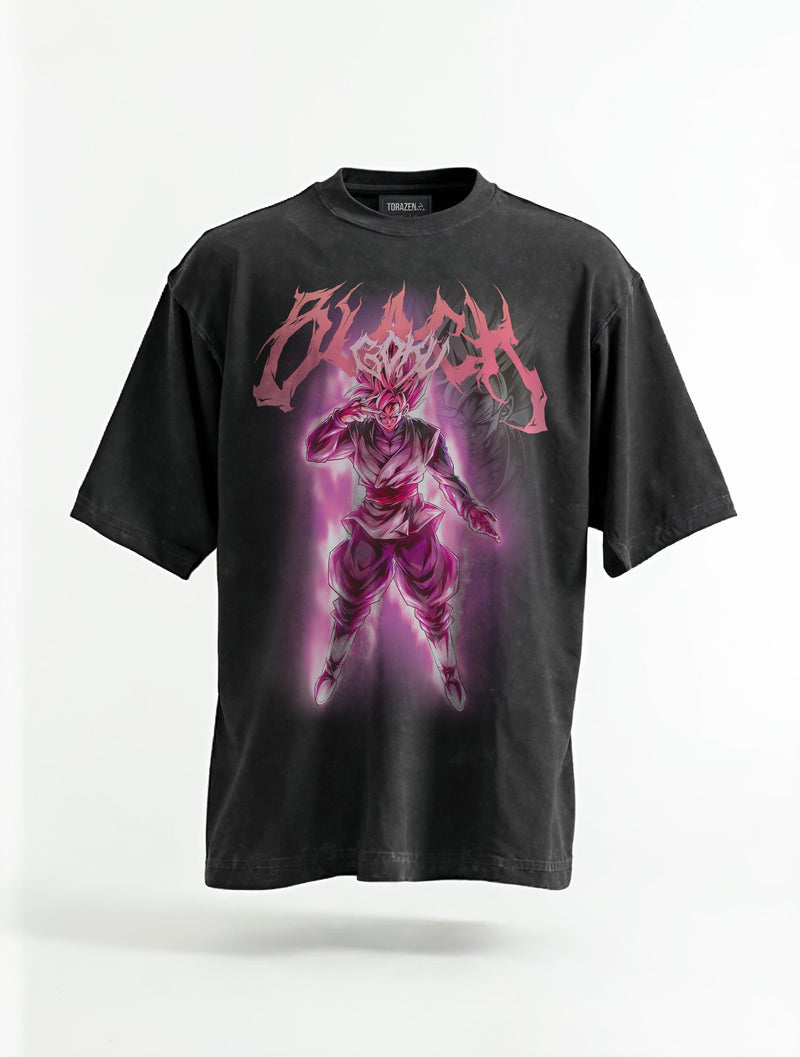 Black Vintage Tee - Dragon Ball Z-inspired design by Torazen