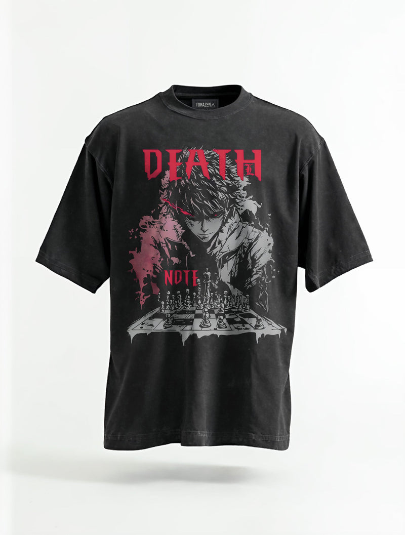 Death's Chessboard Vintage Tee - Death Note-inspired design by Torazen
