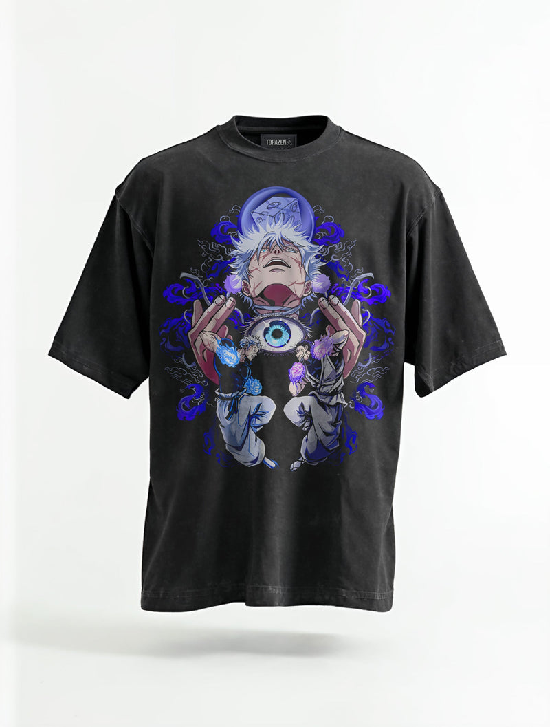 Four-Armed Tyrant Showdown Vintage Tee - Jujutsu Kaisen-inspired design by Torazen