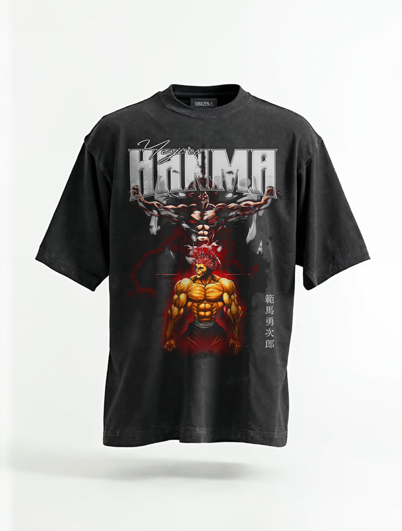 Yujiro Hanma Vintage Tee - Baki Hanma-inspired design by Torazen