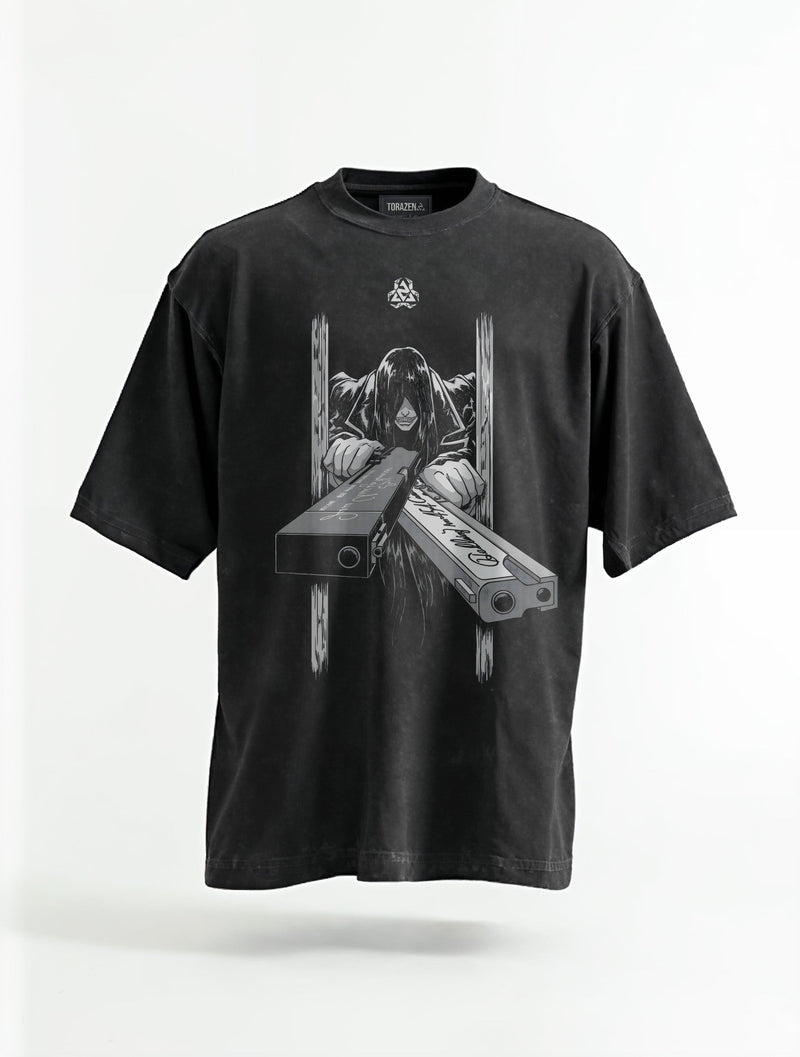 Alucard's Gunfire Vintage Tee - Hellsing-inspired design by Torazen
