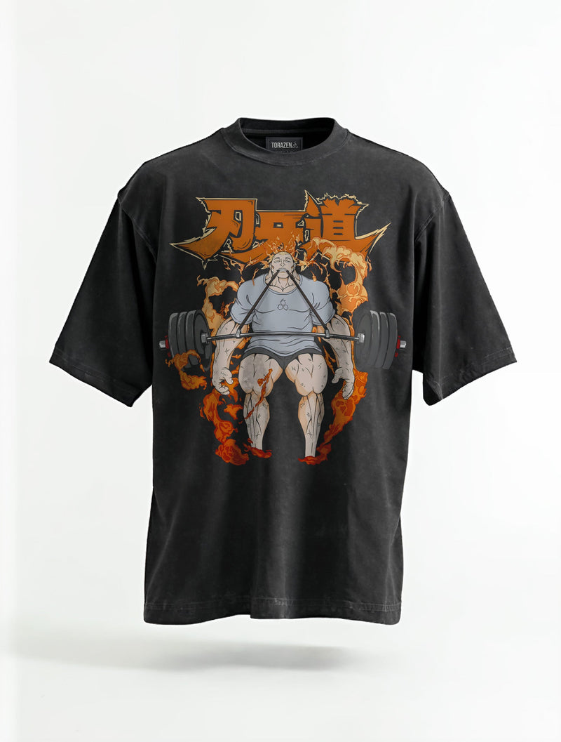 Jack Hanma Iron Bite Vintage Tee - Baki Hanma-inspired design by Torazen