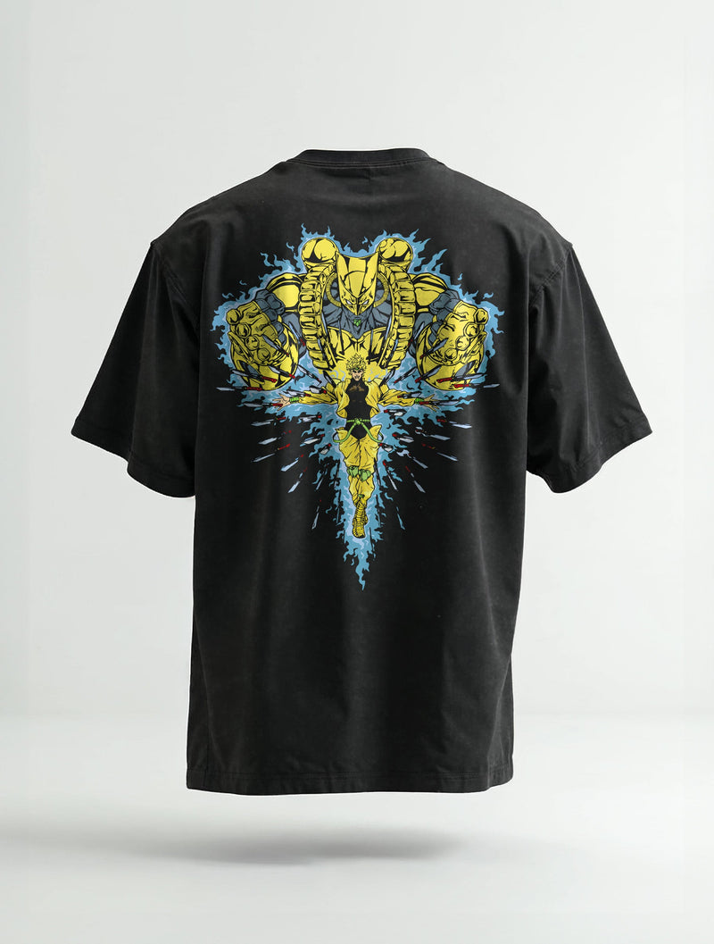 Dio Menacing Presence Vintage Tee - JoJos Bizarre Adventure-inspired design by Torazen