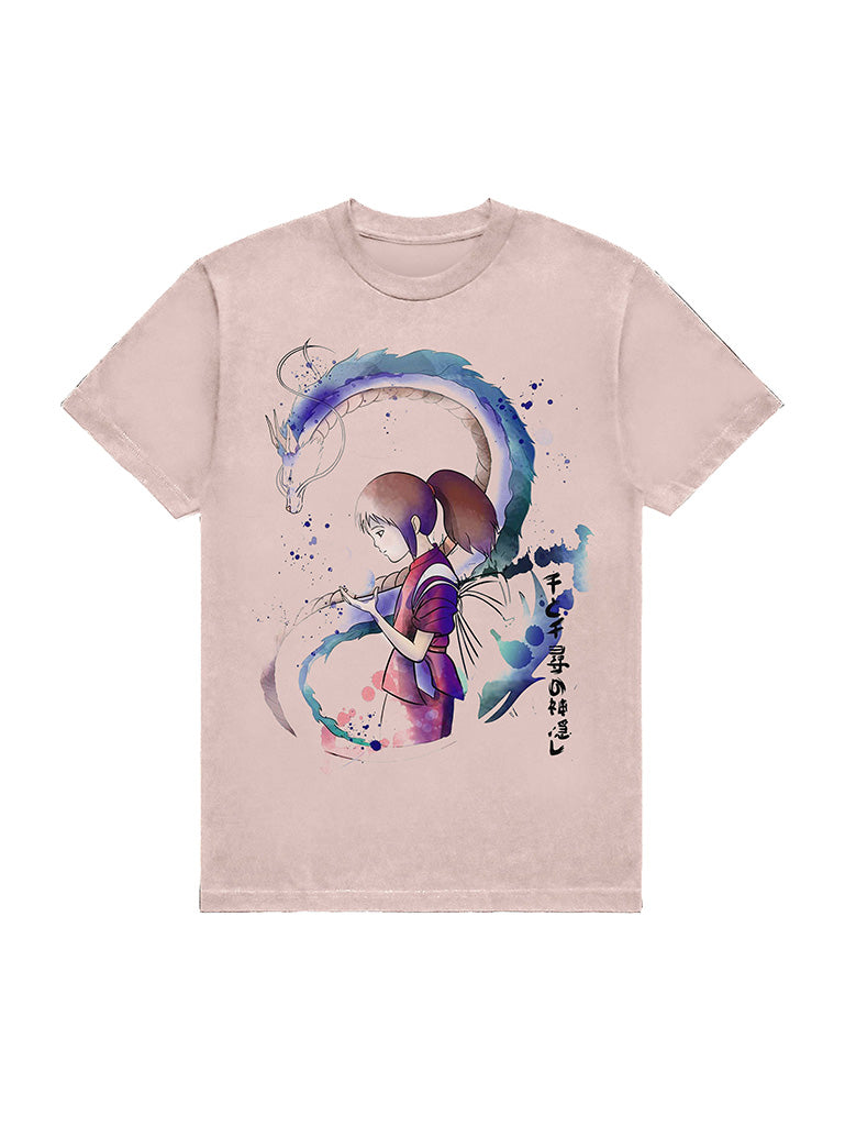 A t-shirt with anime-inspired design, blending manga shonen style with modern streetwear aesthetic.