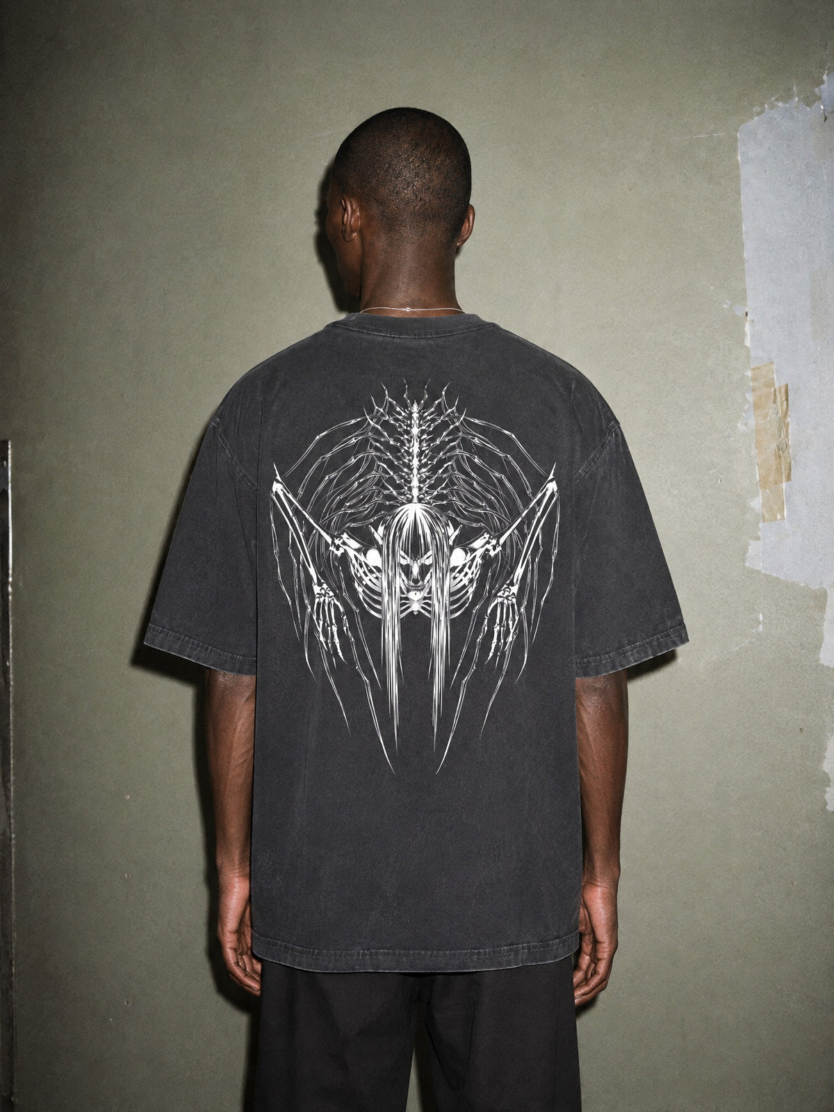 AOT ✦ Founder Bone Crown Vintage Tee by Torazen, worn on model