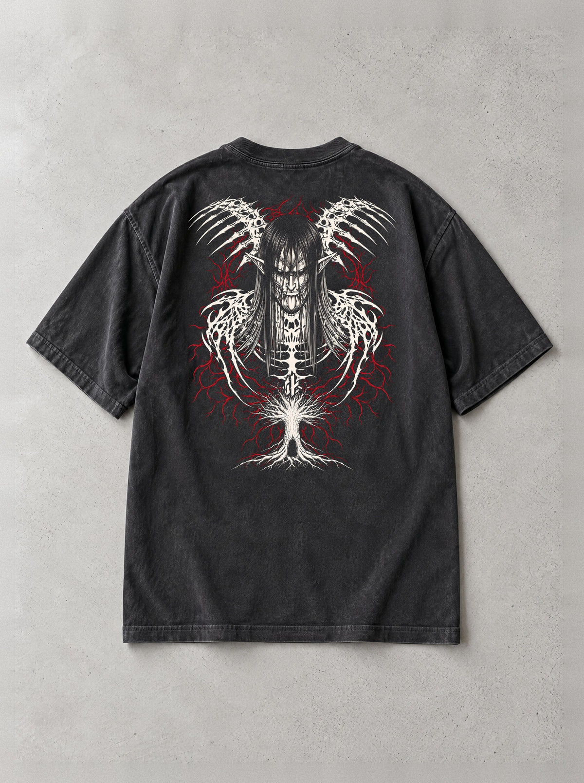 Founder Spine Tree Vintage Tee - Attack on Titan-inspired design by Torazen, back view